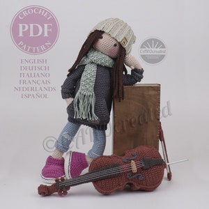 Crochet Pattern CAROcreated for the Amigurumi Doll NARJA and her Cello - Digital Crochet Pattern