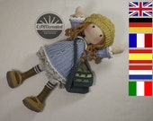 Crochet Pattern for Doll SMILLA, pdf (Deutsch, English, Français, Nederlands, Español, Italiano)