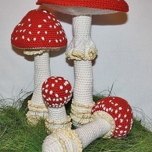 Mushroom crochet pattern Toadstool Fly Agaric, PDF in English, Deutsch image 5