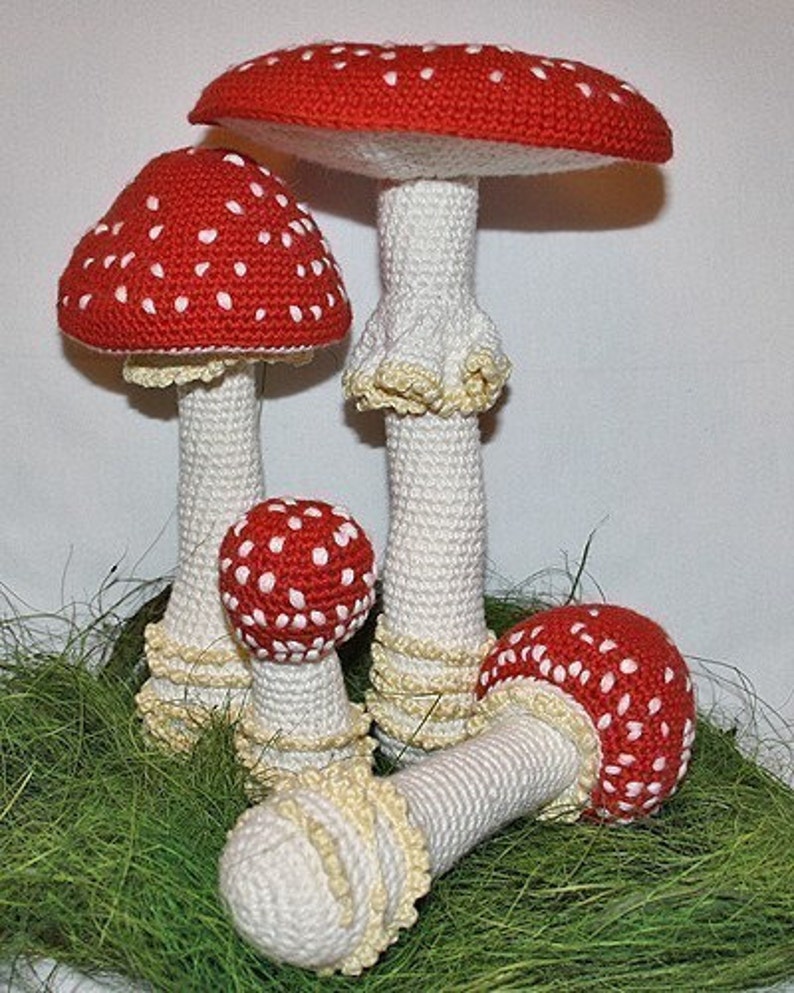 Mushroom crochet pattern Toadstool Fly Agaric, PDF in English, Deutsch image 5