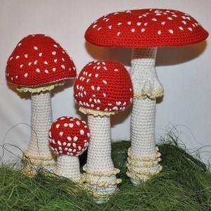 Mushroom crochet pattern Toadstool Fly Agaric, PDF in English, Deutsch image 3