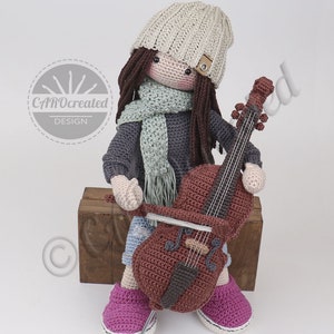 Crochet Pattern CAROcreated for the Amigurumi Doll NARJA and her Cello Digital Crochet Pattern image 5