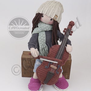 Haakpatroon CAROgemaakt voor de Amigurumi pop NARJA en haar cello Digitaal haakpatroon afbeelding 5