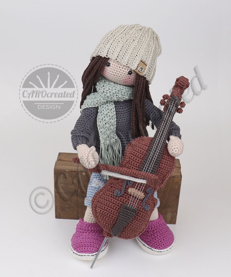 Crochet Pattern CAROcreated for the Amigurumi Doll NARJA and her Cello Digital Crochet Pattern image 5
