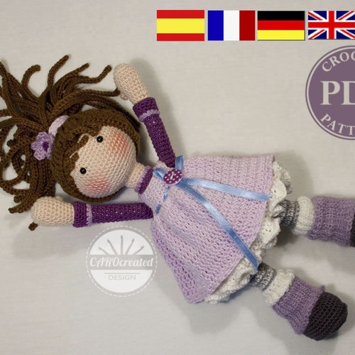 Crochet pattern for doll MIA (Deutsch, English, Français, Español, Nederlands)