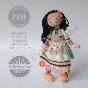 Crochet pattern CAROcreated for the amigurumi doll HEDDA - digital crochet pattern