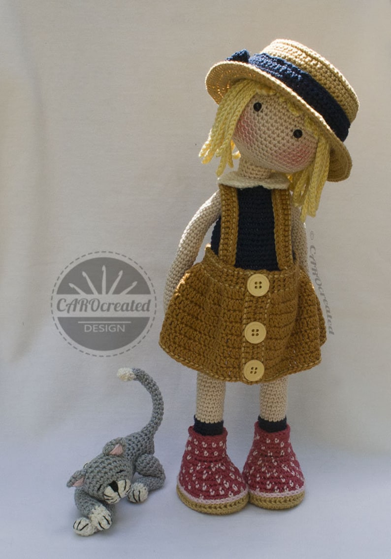 Crochet Pattern for Doll TESSA, pdf (Deutsch, English, Français, Nederlands, Español, Italiano) image 4