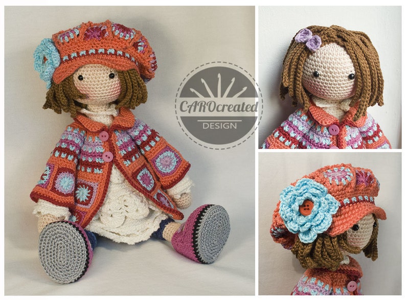 Crochet Pattern for Doll ZOEY, pdf Deutsch, English, Français, Nederlands, Español, Italiano image 8