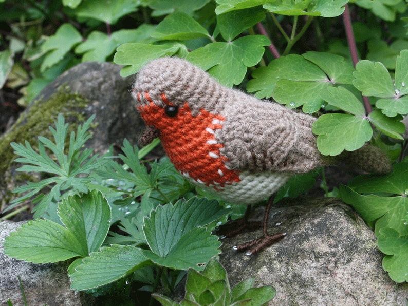 Amigurumi bird ROBIN crochet pattern, PDF in English, Deutsch image 6