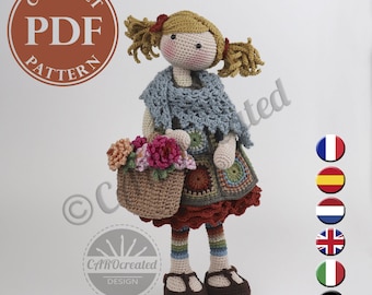 Crochet Pattern for Doll YLVI, pdf (Deutsch, English, Français, Nederlands, Español, Italiano)