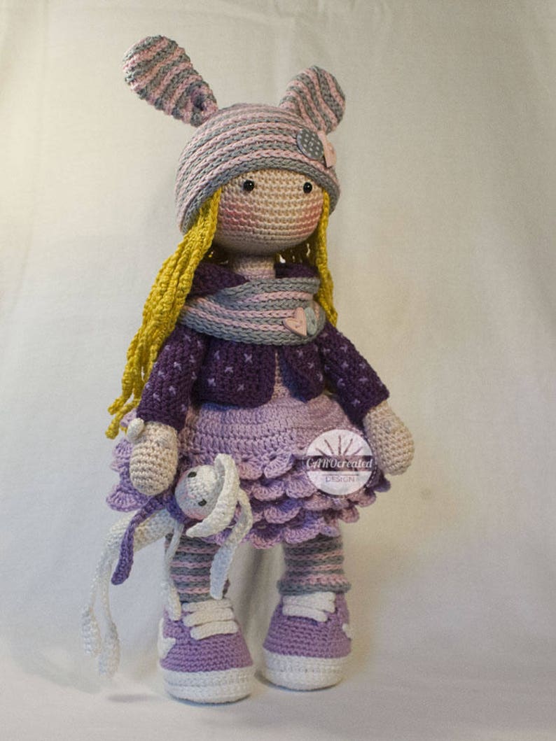 Crochet pattern for doll ALINA, pdf Deutsch, English, Français, Nederlands, Español, Italiano image 4