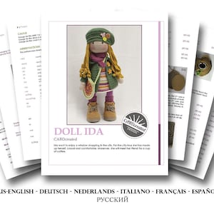 Crochet pattern for doll IDA, pdf Deutsch, English, Nederlands, Español, Français, Italiano image 2