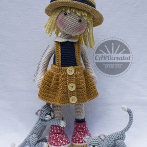 Crochet Pattern for Doll TESSA, pdf (Deutsch, English, Français, Nederlands, Español, Italiano) image 3
