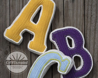 3D LETTER or AMPERSAND- crochet pattern, pdf, pattern for one letter ( available in English, Deutsch)