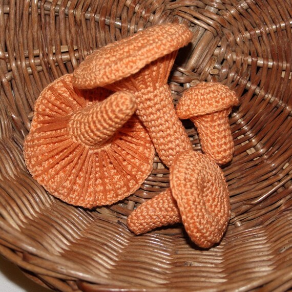 Items similar to Mushroom - crochet pattern - Chanterelle x4 (Vol.2) on Ets...