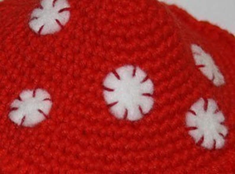 Mushroom crochet pattern Toadstool x1, PDF in English, Deutsch, Dutch image 4