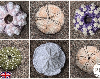 Sea Urchin - crochet pattern, PDF in English, Deutsch