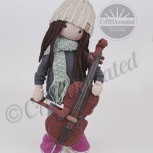 Crochet Pattern CAROcreated for the Amigurumi Doll NARJA and her Cello Digital Crochet Pattern image 7