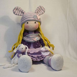 Crochet pattern for doll ALINA, pdf Deutsch, English, Français, Nederlands, Español, Italiano image 8