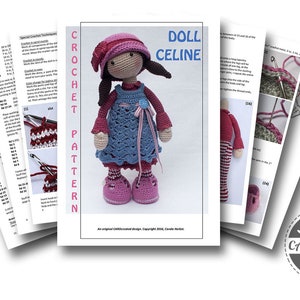 Crochet pattern for doll CELINE Deutsch, English, Français, Español, Nederlands image 2
