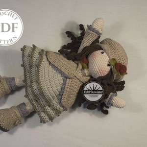 Crochet Pattern for Doll AVA, pdf   (Deutsch, English, Français, Nederlands, Español, Italiano)