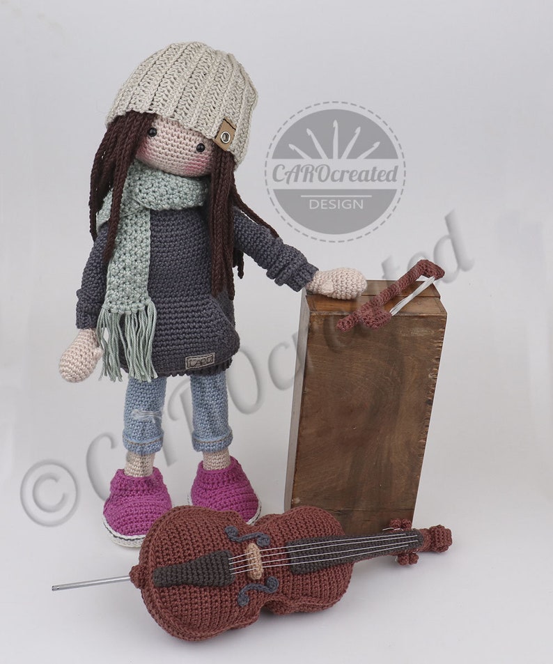 Crochet Pattern CAROcreated for the Amigurumi Doll NARJA and her Cello Digital Crochet Pattern image 4