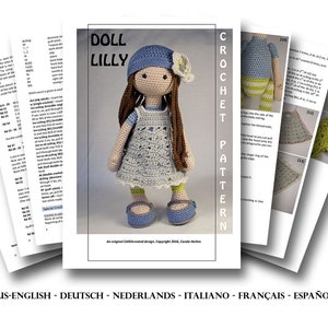 Crochet pattern for doll LILLY Deutsch, English, French, Nederlands, Español, Italiano image 2