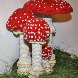 Mushroom crochet pattern Toadstool Fly Agaric, PDF in English, Deutsch image 6