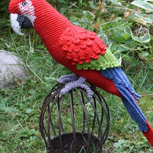 Amigurumi Red-and-Green Macaw/Parrot crochet pattern, PDF Deutsch, English, Español, Français, Nederlands, Italiano image 5