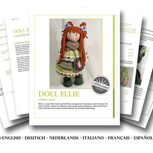 Crochet pattern for doll ELLIE, pdf Deutsch, English, Nederlands, Español, Italiano, Français image 2