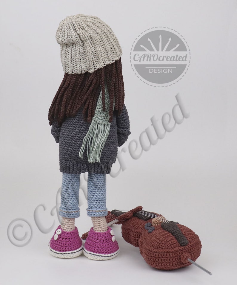 Haakpatroon CAROgemaakt voor de Amigurumi pop NARJA en haar cello Digitaal haakpatroon afbeelding 10