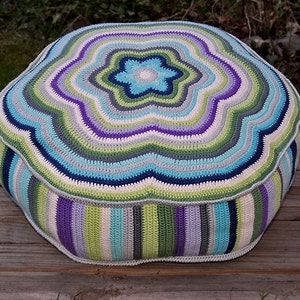 POUF CAMILLA Crochet Pattern, Cushion PDF in English, Deutsch image 3