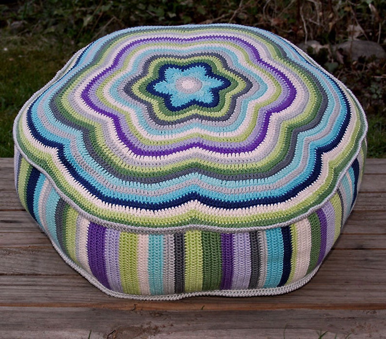 POUF CAMILLA Crochet Pattern, Cushion PDF in English, Deutsch image 3
