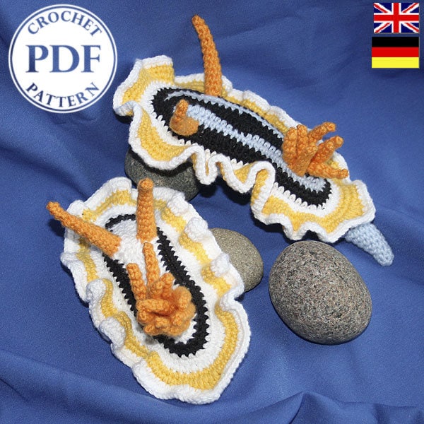 Sea Slug - crochet pattern - Nudibranch (Amigurumi), PDF in English, Deutsch