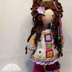 Crochet pattern for doll YUNA, pdf Deutsch, English, Nederlands, Español, Français, Português, Italiano image 5