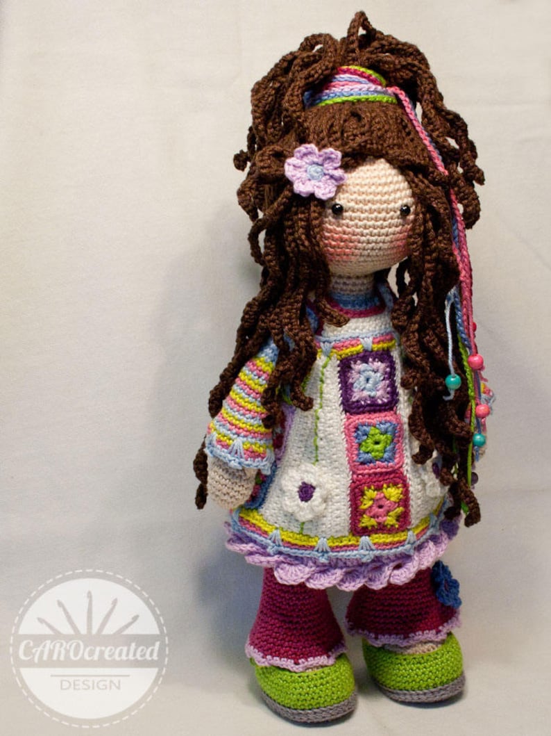 Crochet pattern for doll YUNA, pdf Deutsch, English, Nederlands, Español, Français, Português, Italiano image 5