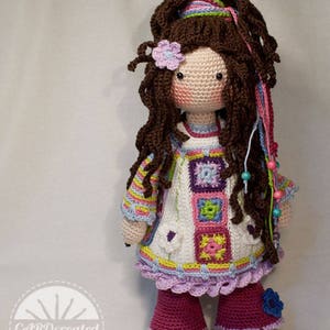 Crochet pattern for doll YUNA, pdf Deutsch, English, Nederlands, Español, Français, Português, Italiano image 4