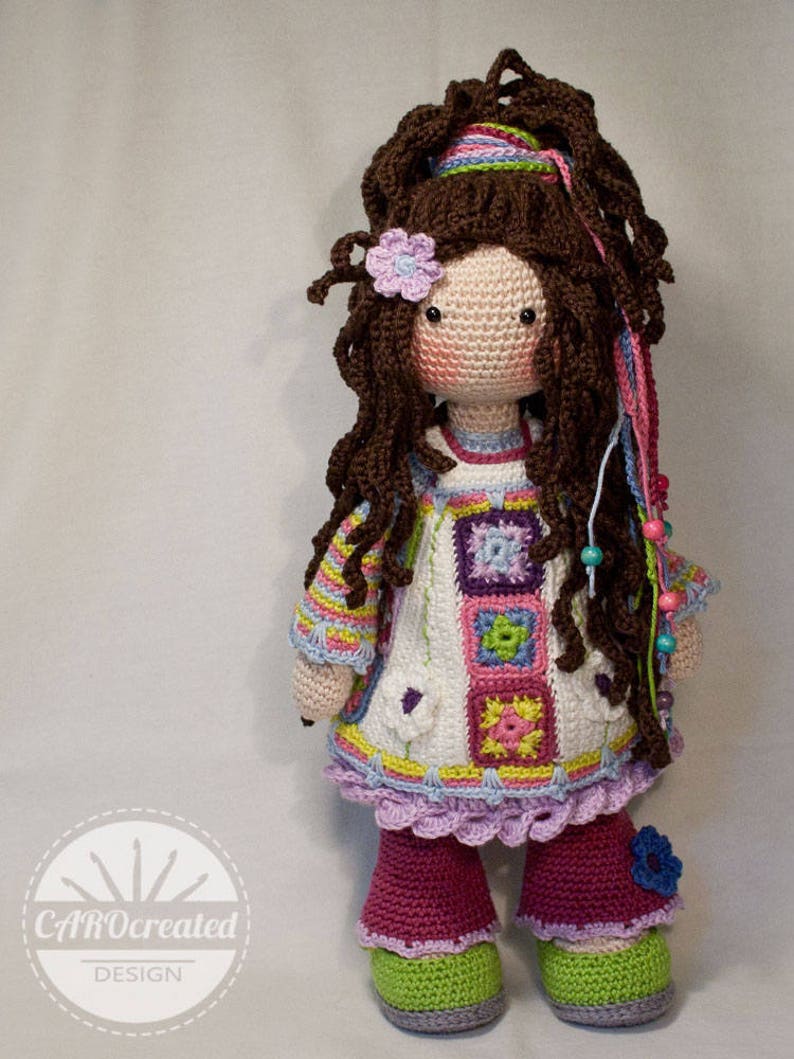 Crochet pattern for doll YUNA, pdf Deutsch, English, Nederlands, Español, Français, Português, Italiano image 4