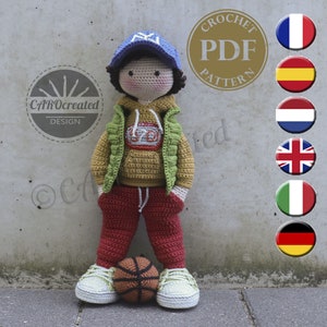 Patrón de Ganchillo para Muñeca JONTE, pdf (Deutsch, English, Français, Nederlands, Español, Italiano)