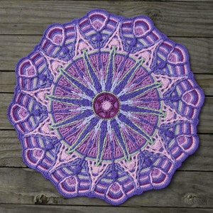 Crochet Overlay Mandala No. 6, Pattern, PDF in Englis, Deutsch image 2