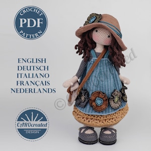 Crochet pattern CAROcreated for the amigurumi doll STEENA - digital crochet pattern