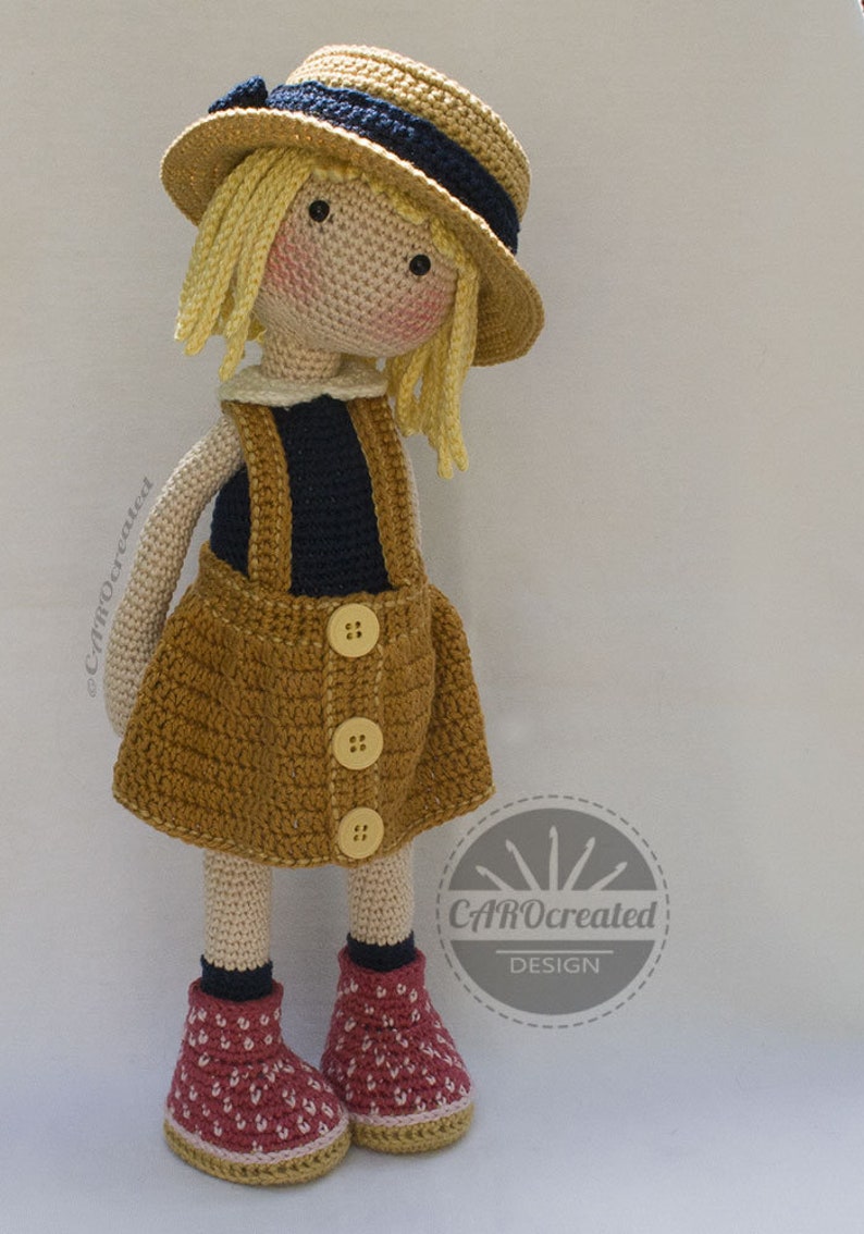 Crochet Pattern for Doll TESSA, pdf (Deutsch, English, Français, Nederlands, Español, Italiano) image 5