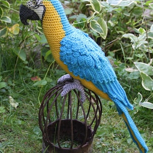 Amigurumi Blue-and-Yellow Macaw/Parrot crochet pattern, PDF Deutsch, English, Nederlands, Español, Français, Italiano image 7