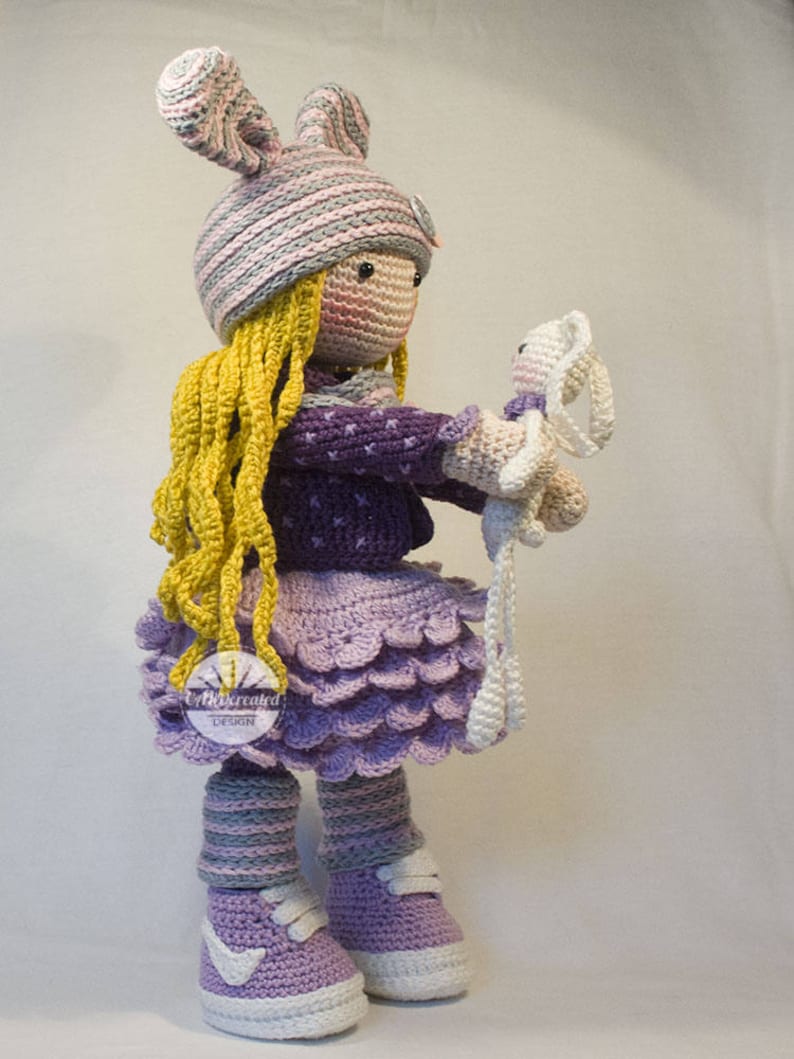 Crochet pattern for doll ALINA, pdf Deutsch, English, Français, Nederlands, Español, Italiano image 7