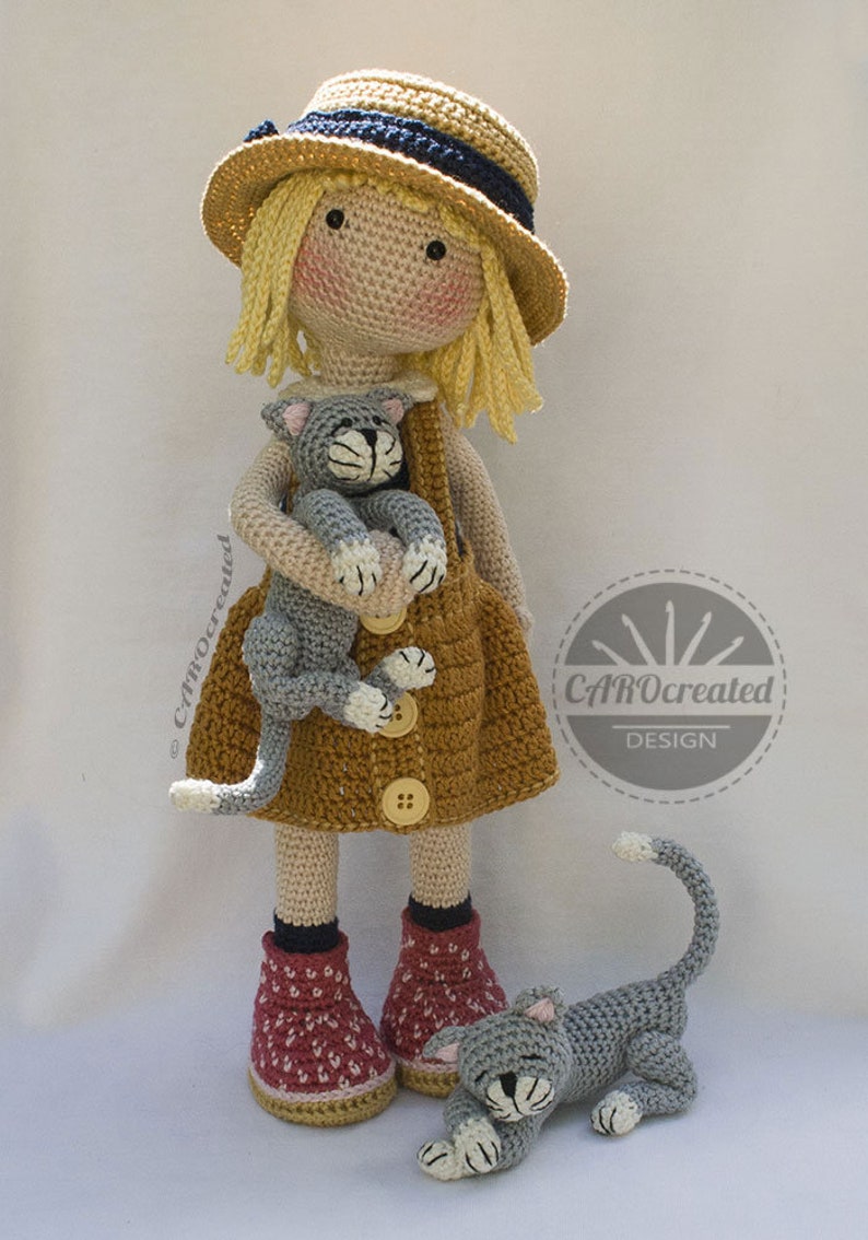 Crochet Pattern for Doll TESSA, pdf (Deutsch, English, Français, Nederlands, Español, Italiano) image 6