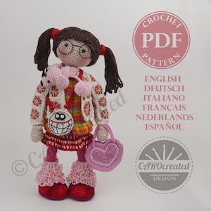 Crochet pattern CAROcreated for the amigurumi doll KAMI digital crochet pattern image 1