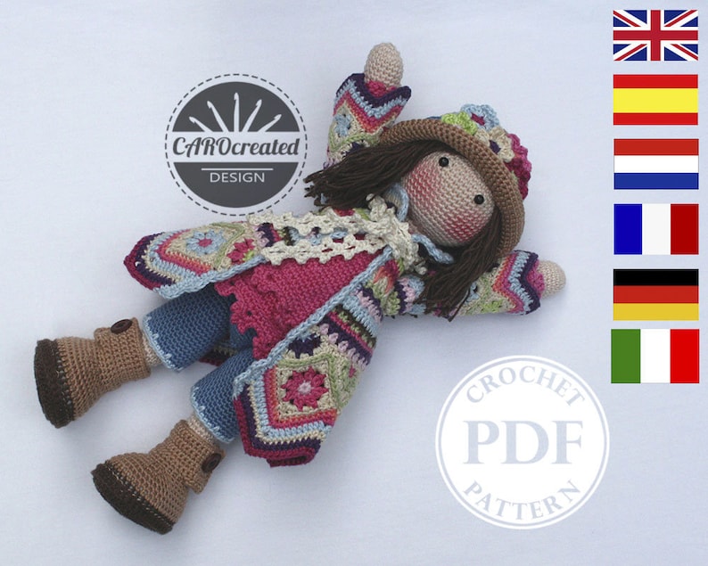 Crochet Pattern for Doll DAWN Pdf deutsch English Etsy UK
