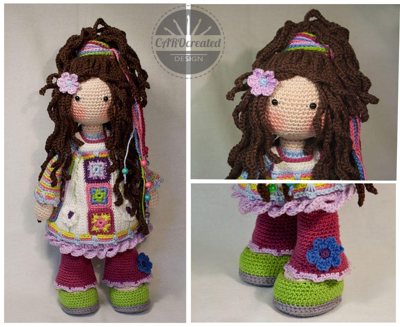 Crochet pattern for doll YUNA, pdf Deutsch, English, Nederlands, Español, Français, Português, Italiano image 6