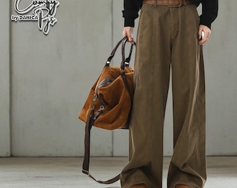 Losse wijde broek | Oversized broek met wijde pijpen | Dagelijkse kleding | Retro streetwear-stijl