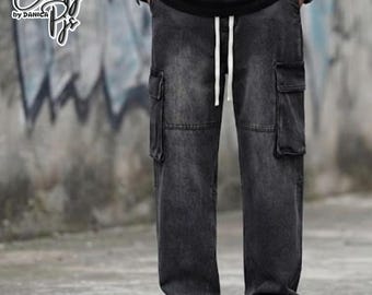 Baggy Cargo Jeans | Y2K Streetwear Denim Pants | Casual Fashion | Relaxed Urban Style